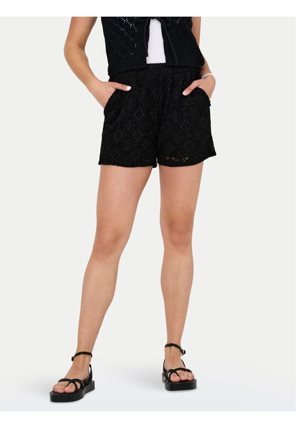 JDY Szorty materiałowe Eva 15351501 Czarny Loose Fit. Kolor: czarny. Materiał: syntetyk
