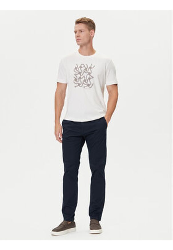 JOOP! Jeans T-Shirt 15 JJJ-08Anup 30047002 Beżowy Modern Fit. Kolor: beżowy. Materiał: bawełna