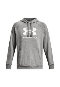Bluza fitness męska Under Armour Rival Fleece Logo HD. Typ kołnierza: kaptur. Kolor: szary. Sport: fitness
