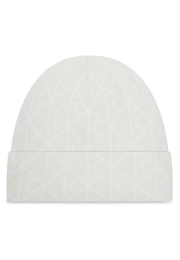 Calvin Klein Czapka LV04D8050G Écru. Kolor: kremowy. Materiał: wiskoza