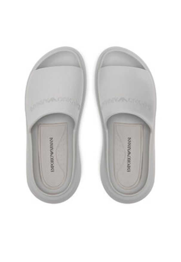 Emporio Armani Klapki X4P134 XD405 00096 Szary. Kolor: szary. Materiał: syntetyk