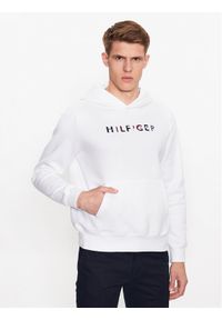 TOMMY HILFIGER - Tommy Hilfiger Bluza MW0MW32014 Biały Regular Fit. Kolor: biały. Materiał: syntetyk, bawełna