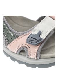 Sandały damskie McKeylor, cholewka ze skóry naturalnej regulowane paski na rzepy płaska podeszwa, szare, 95416. Zapięcie: rzepy. Kolor: szary. Materiał: skóra. Wzór: paski. Obcas: na płaskiej podeszwie #6