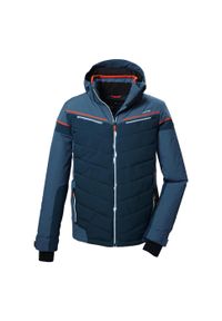 Killtec - Kurtka narciarska pikowana z odpinanym kapturem rozpinana na zamek męska. Kolor: wielokolorowy, niebieski, turkusowy. Sezon: zima. Sport: narciarstwo #2