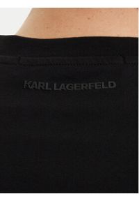Karl Lagerfeld - KARL LAGERFELD T-Shirt 755026 563224 Czarny Regular Fit. Typ kołnierza: dekolt w karo. Kolor: czarny. Materiał: bawełna #3