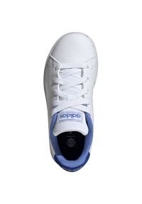 Adidas - Buty adidas Advantage Lifestyle Court Lace Jr H06160 białe. Okazja: na co dzień. Zapięcie: sznurówki. Kolor: biały. Materiał: materiał, syntetyk, guma. Szerokość cholewki: normalna. Model: Adidas Advantage #3