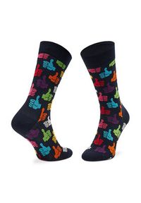 Happy-Socks - Happy Socks Skarpety wysokie unisex THU01-6550 Granatowy. Kolor: niebieski. Materiał: materiał #2