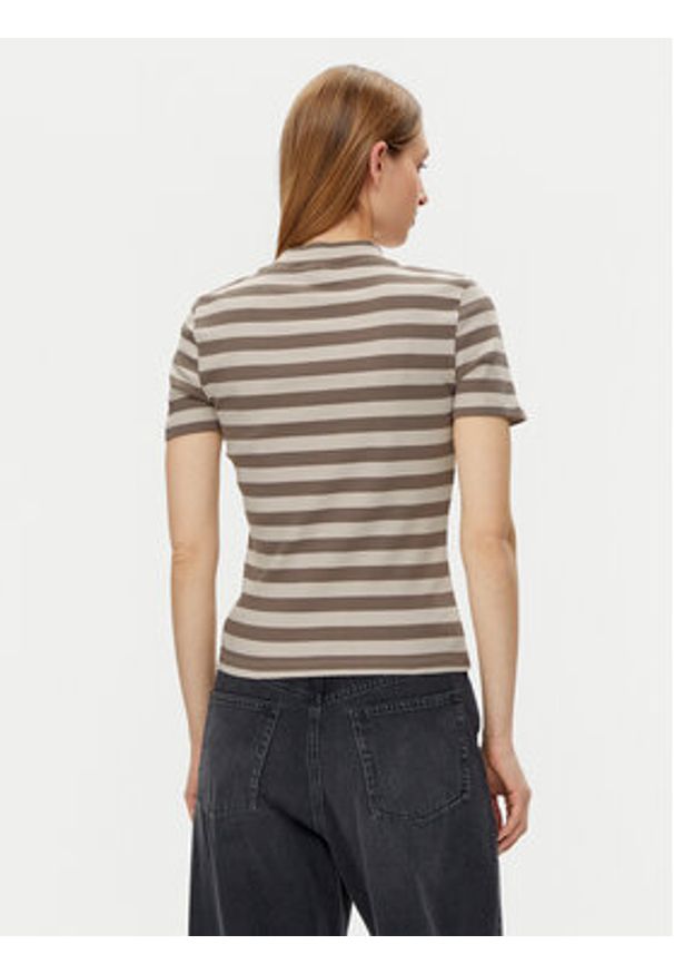 Noisy may - Noisy May T-Shirt Elinor 27033178 Beżowy Slim Fit. Kolor: beżowy. Materiał: bawełna