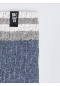 Big-Star - Skarpety męskie w prążek niebieskie Wersi 403. Kolor: niebieski. Materiał: bawełna. Wzór: prążki