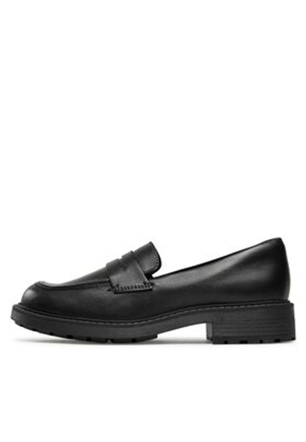 Clarks Lordsy Orinoco 2 Penny 261747864 Czarny. Kolor: czarny. Materiał: skóra