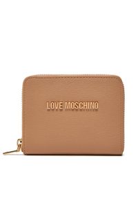 Love Moschino - LOVE MOSCHINO Mały Portfel Damski JC5702PP1MLD0105 Beżowy. Kolor: beżowy. Materiał: skóra