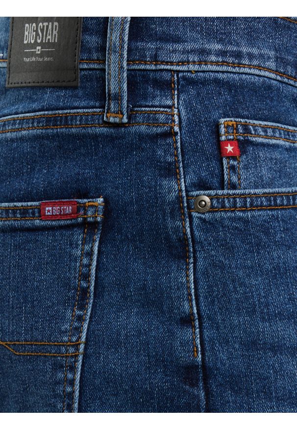 Big-Star - Jeansy męskie z prostą nogawką granatowe Trent 481. Stan: podwyższony. Kolor: niebieski. Styl: klasyczny