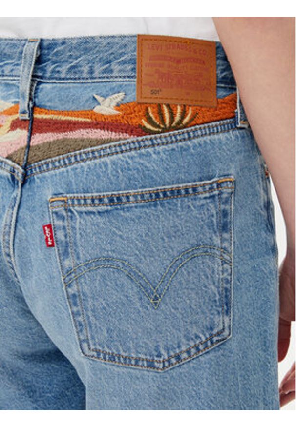 Levi's® Szorty jeansowe 501® 85833-0078 Błękitny Regular Fit. Kolor: niebieski. Materiał: bawełna