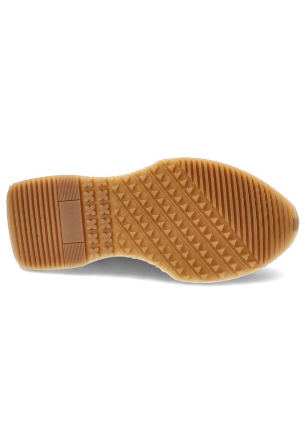 Beżowe Sneakersy Carinii Modne Buty Damskie. Kolor: beżowy. Materiał: zamsz, skóra. Szerokość cholewki: normalna. Obcas: na obcasie. Styl: sportowy. Wysokość obcasa: średni