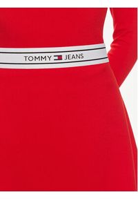 Tommy Jeans Spódnica mini Logo DW0DW17880 Czerwony Regular Fit. Kolor: czerwony. Materiał: wiskoza, syntetyk