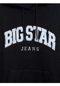 Big-Star - Bluza damska z kapturem z logo BIG STAR czarna Rubialsa 906. Typ kołnierza: kaptur. Kolor: czarny. Materiał: dzianina. Wzór: aplikacja #3