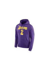 Nike - Bluza męska nike nba los angeles lakers lonzo ball hoodie field purple. Kolor: fioletowy. Sport: bieganie