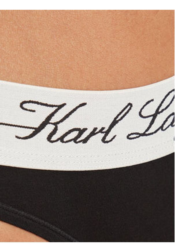 Karl Lagerfeld - KARL LAGERFELD Stringi A1W47095 Czarny. Kolor: czarny. Materiał: bawełna