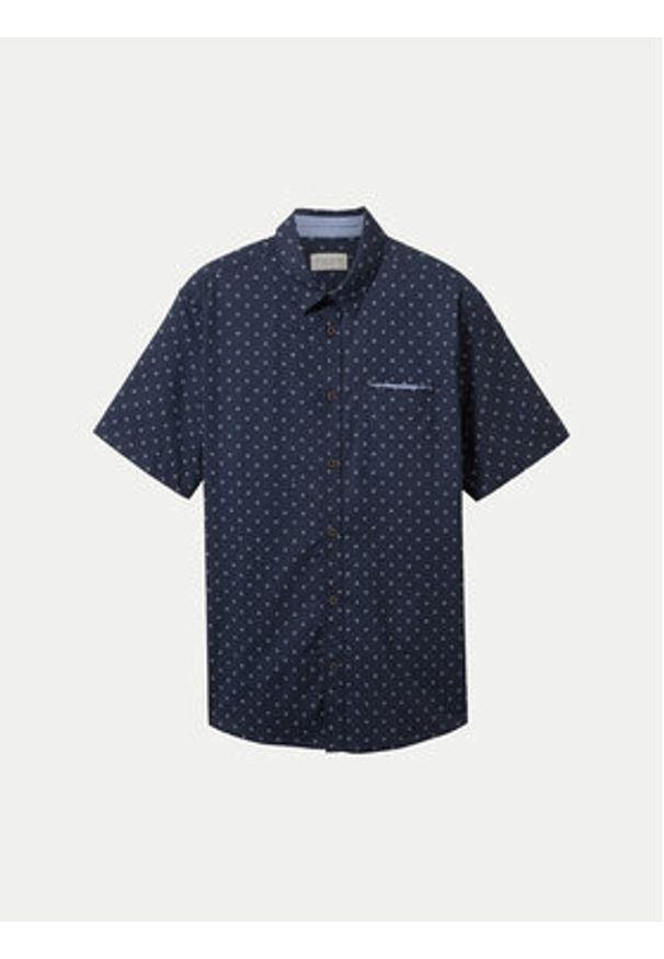 Tom Tailor Koszula 1040138 Granatowy Regular Fit. Kolor: niebieski. Materiał: bawełna