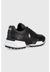 Polo Ralph Lauren sneakersy skórzane Polo Jogger PP 809835371002 kolor czarny. Nosek buta: okrągły. Zapięcie: sznurówki. Kolor: czarny. Materiał: skóra #2