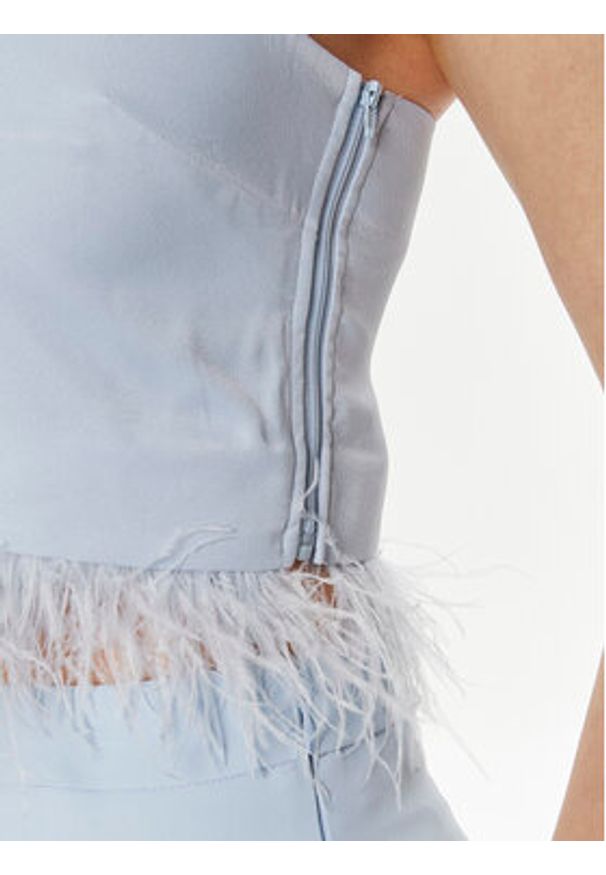 TwinSet - TWINSET Top 241TP2371 Błękitny Regular Fit. Kolor: niebieski. Materiał: syntetyk