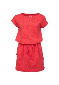 WOMEN'S HEALTH - Sukienka damska LOAP Baskela — 100% bawełna, Czerwona, XS. Kolor: czerwony. Materiał: bawełna. Wzór: nadruk. Sezon: lato. Typ sukienki: sportowe. Styl: sportowy #1