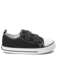 Big-Star - Czarne Trampki Big Star Modne Buty Dziecięce. Okazja: na co dzień. Zapięcie: rzepy. Kolor: czarny. Materiał: guma, materiał. Styl: klasyczny, casual, sportowy #7