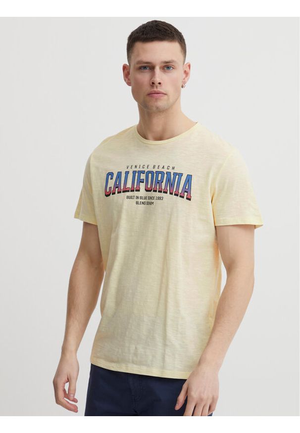 Blend T-Shirt 20715311 Écru Regular Fit. Materiał: bawełna