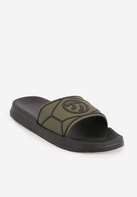 Born2be - Zielone Klapki Basenowe z Piankowego Materiału Throneosis. Okazja: do domu, na co dzień. Kolor: zielony. Materiał: materiał. Sezon: lato. Styl: sportowy, wakacyjny, casual #2