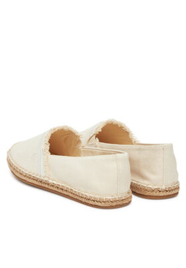 TOMMY HILFIGER - Tommy Hilfiger Espadryle Fringe Canvas Closed Espadrille FW0FW08881 Beżowy. Kolor: beżowy. Materiał: materiał
