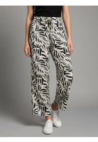 Sinsay - Spodnie wide leg - wielobarwny. Materiał: materiał, len #1