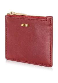 Ochnik - Mały czerwony skórzany portfel damski. Kolor: czerwony. Materiał: skóra #4