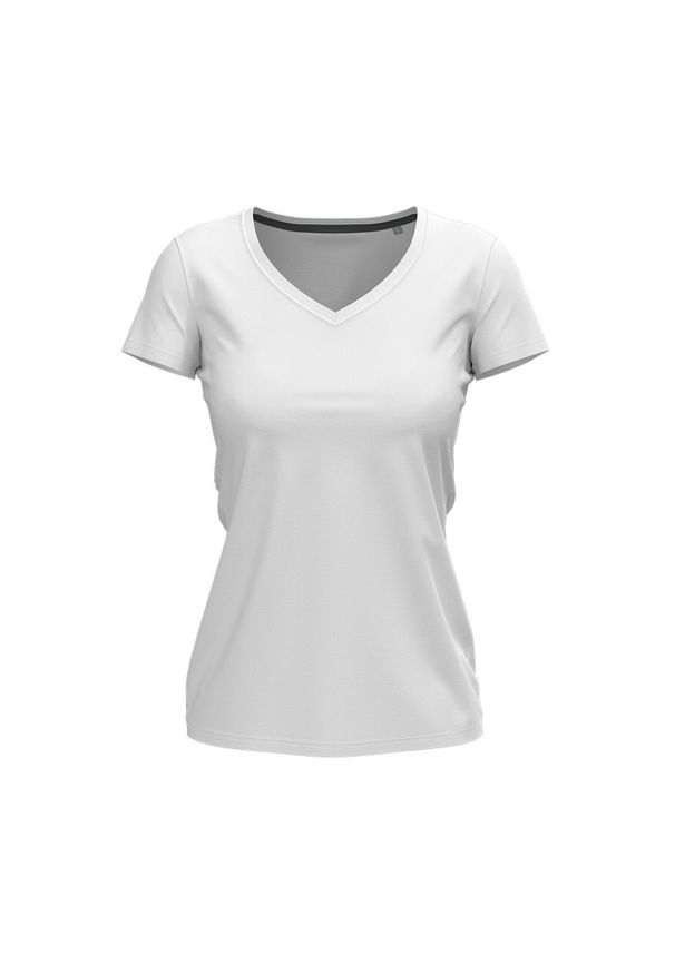 Stedman - Damska Koszulka Z Dekoltem Claire V. Kolor: biały. Sport: turystyka piesza