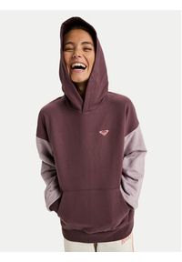 Roxy Bluza Essential Energy ERJFT05009 Bordowy Regular Fit. Kolor: czerwony. Materiał: bawełna #4