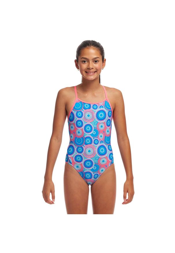 FUNKITA - Strój pływacki jednoczęściowy dziecięcy Funkita Diamond Back One Piece. Kolor: różowy, niebieski, wielokolorowy