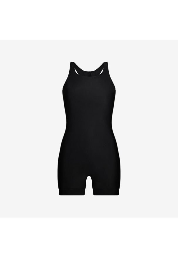 WALLIEN - Strój pływacki damski Wallien Boyleg Racerback. Kolor: czarny. Materiał: materiał