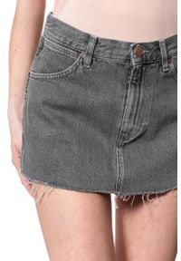 Wrangler - SPÓDNICA JEANSOWA WRANGLER RETRO SKIRT GREY MULES W241RJ24R 112127920. Materiał: jeans. Długość: krótkie. Styl: retro #4