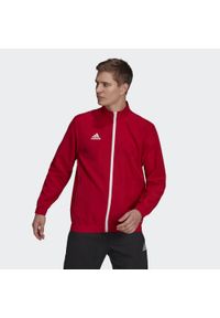Adidas - Entrada 22 Presentation Jacket. Kolor: czerwony. Materiał: materiał. Sport: piłka nożna