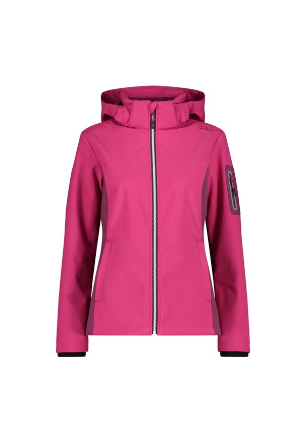 Kurtka damska turystyczna CMP 39A5006. Kolor: czerwony. Materiał: softshell. Sport: turystyka piesza