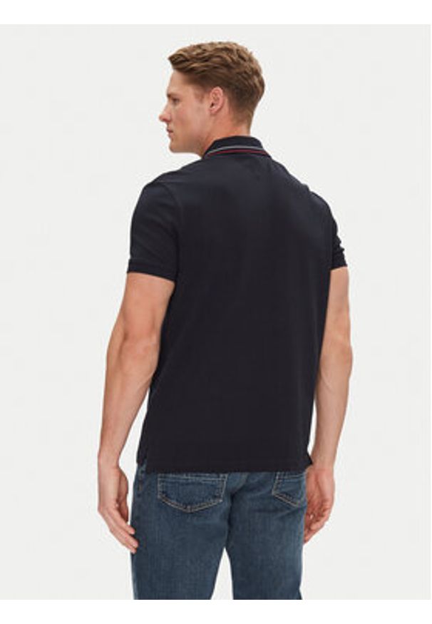 TOMMY HILFIGER - Tommy Hilfiger Polo Placket Interest MW0MW38459 Granatowy Regular Fit. Typ kołnierza: polo. Kolor: niebieski. Materiał: bawełna