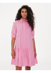 Marella Sukienka koszulowa Ebert 2413221402 Różowy Regular Fit. Kolor: różowy. Materiał: bawełna. Typ sukienki: koszulowe