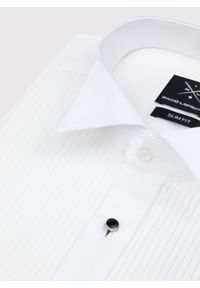 Pako Lorente - PAKO LORENTE – Biała smokingowa koszula męska. Typ kołnierza: łamany. Kolor: biały. Materiał: bawełna. Długość rękawa: długi rękaw. Długość: długie #3