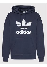 Adidas - adidas Bluza adicolor Trefoil HE6951 Granatowy Regular Fit. Kolor: niebieski. Materiał: bawełna #4
