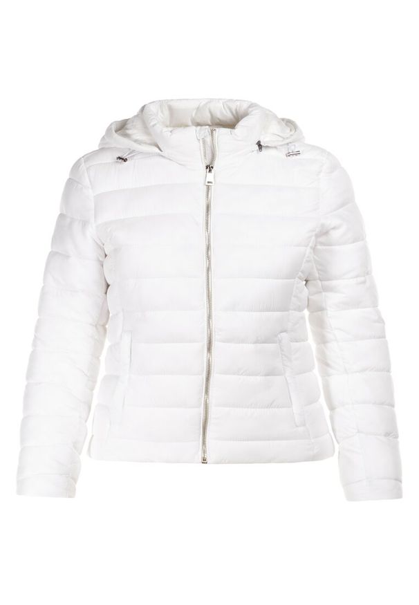 Born2be - Biała Kurtka Pikowana Przejściowa Ryrvyra. Kolor: biały. Materiał: polar. Sezon: jesień. Styl: klasyczny