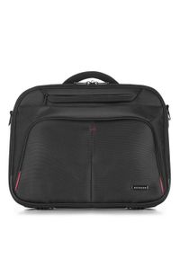 Wittchen - Męska torba na laptopa 15,6" prosta. Kolor: czarny, czerwony, wielokolorowy. Materiał: poliester. Styl: biznesowy