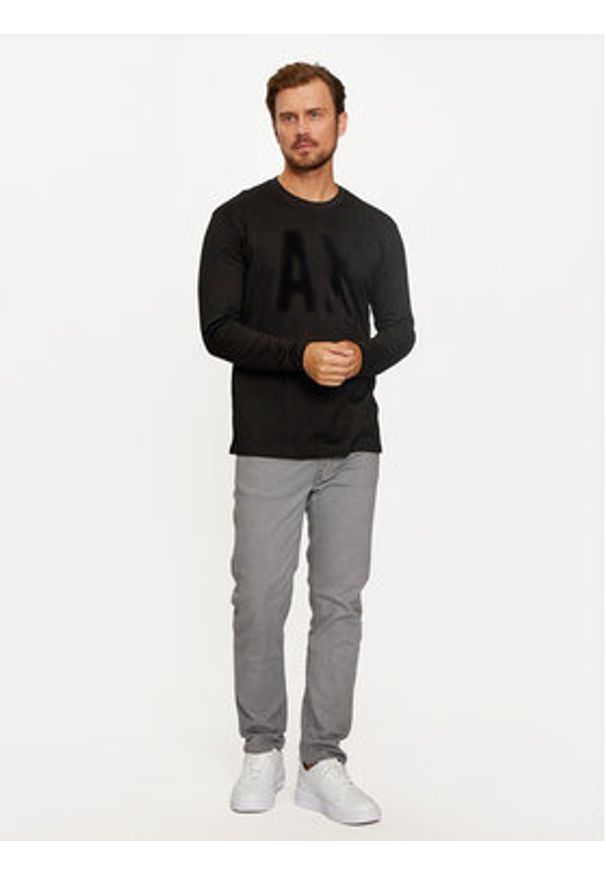 Armani Exchange Longsleeve XM000126 AF10358 UC001 Czarny Regular Fit. Kolor: czarny. Materiał: bawełna. Długość rękawa: długi rękaw