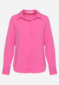 Born2be - Różowa Koszula Klasyczna na Guziki Isperria. Kolor: różowy. Styl: klasyczny