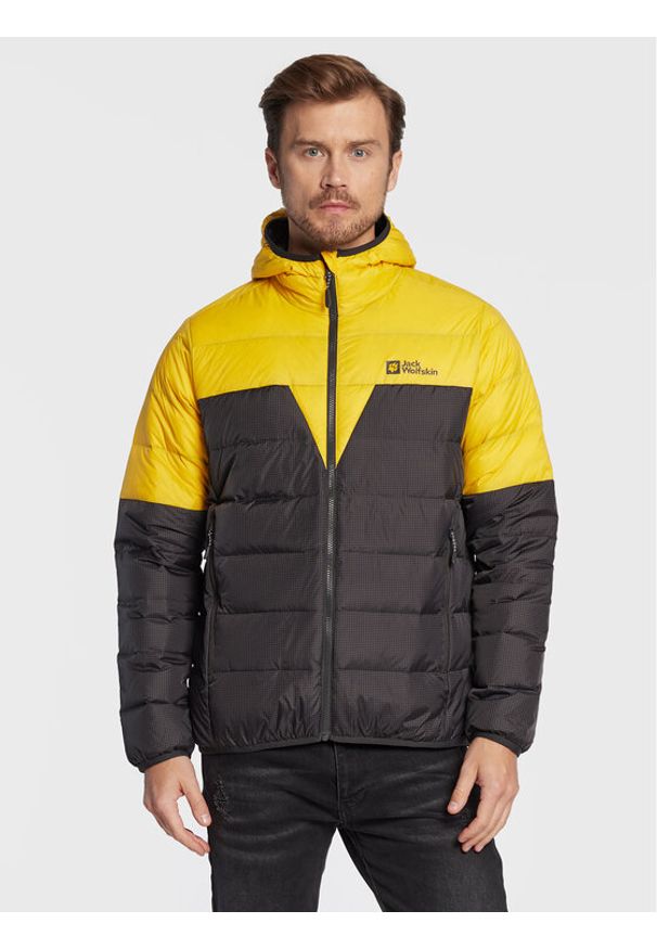 Jack Wolfskin Kurtka puchowa Dna Tundra 1206612 Żółty Regular Fit. Kolor: żółty. Materiał: syntetyk
