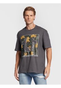 True Religion T-Shirt 106299 Szary Regular Fit. Kolor: szary. Materiał: bawełna