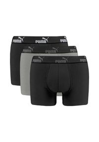 Bokserki majtki męskie Puma 3-Pack. Kolor: szary, czarny, wielokolorowy. Materiał: materiał. Sport: fitness #1